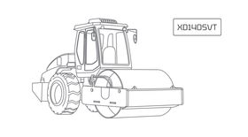 Каток тротуарный двухвальцовый XCMG XD140SVT